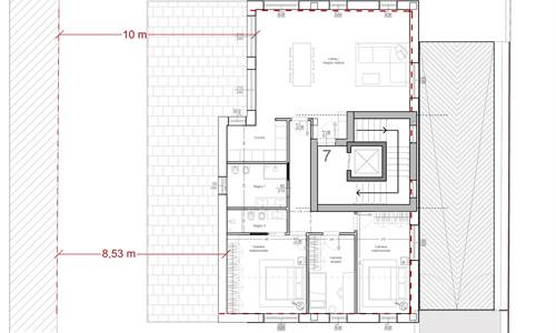 Attico esclusivo – 3° e ultimo piano con terrazzo di 136 mq